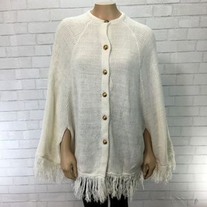 Cream Cape w/ Gold Buttons